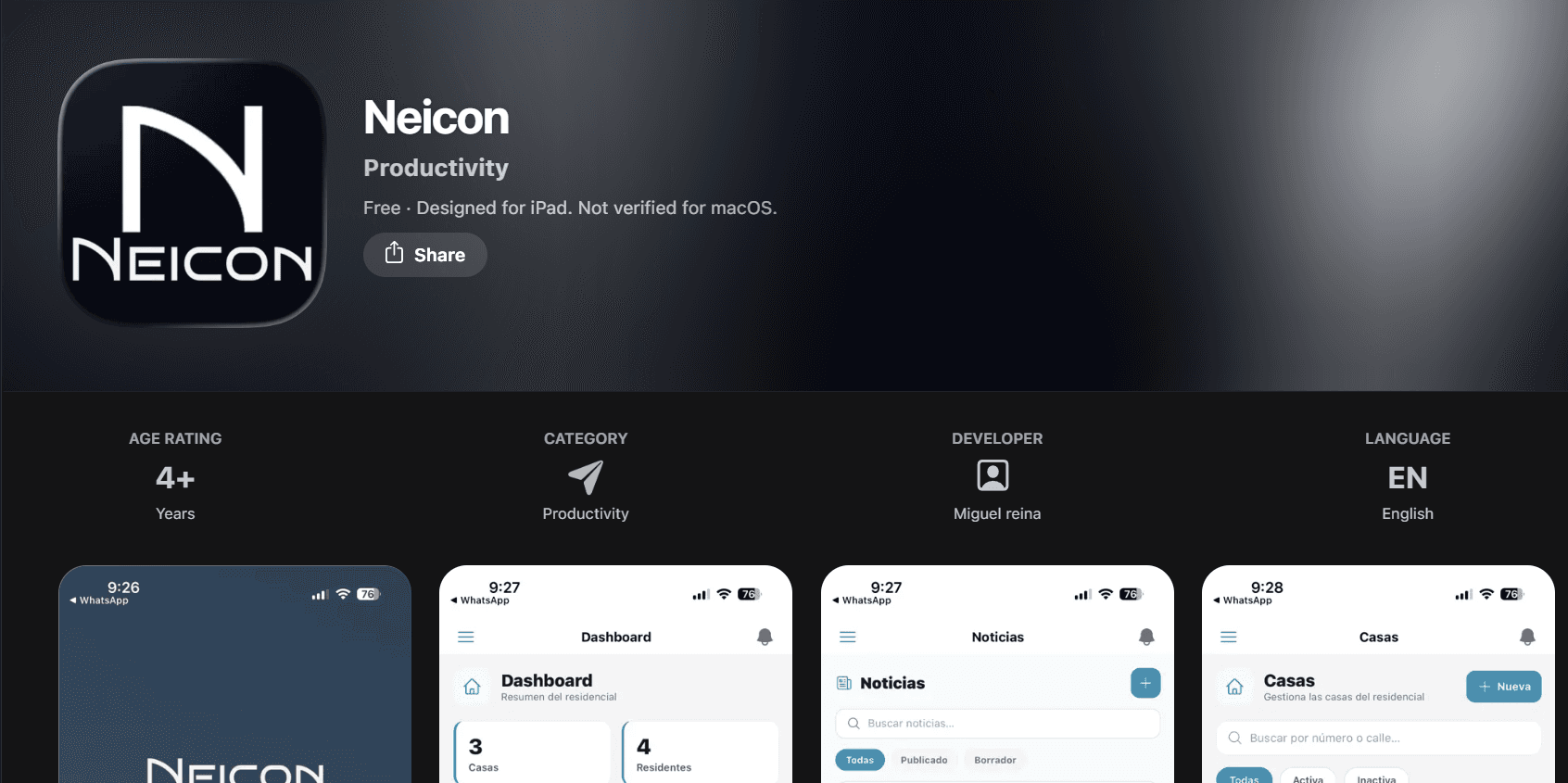 Neicon - app